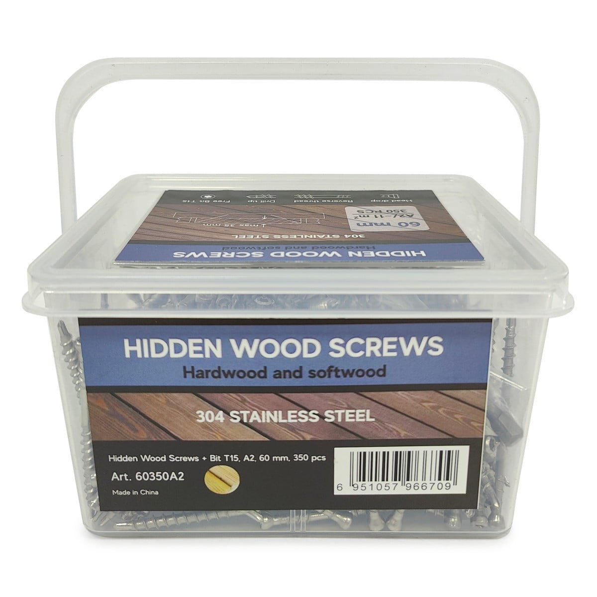 Samorezy dlya terrasy Hidden Wood Screws A2 60 mm 350 sht 2