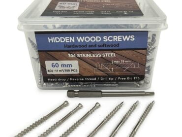 Samorezy dlya terrasy Hidden Wood Screws A2 60 mm 350 sht