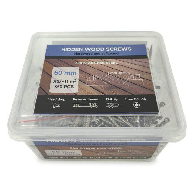 Samorezy dlya terrasy Hidden Wood Screws A2 60 mm 350 sht 4