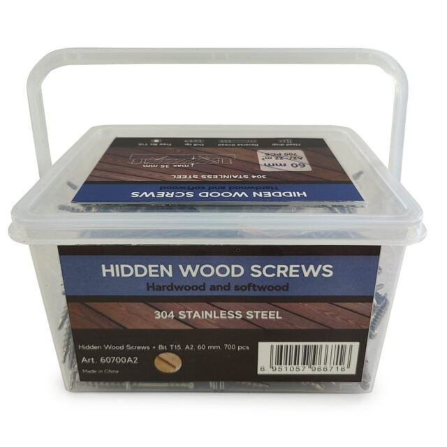 Samorezy dlya terrasy Hidden Wood Screws A2 60 mm 700 sht 3