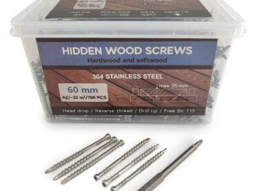 Samorezy dlya terrasy Hidden Wood Screws A2 60 mm 700 sht