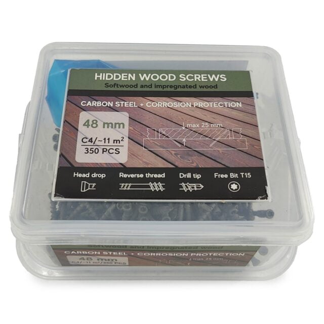 Samorezy dlya terrasy Hidden Wood Screws C4 48 mm 350 sht 4