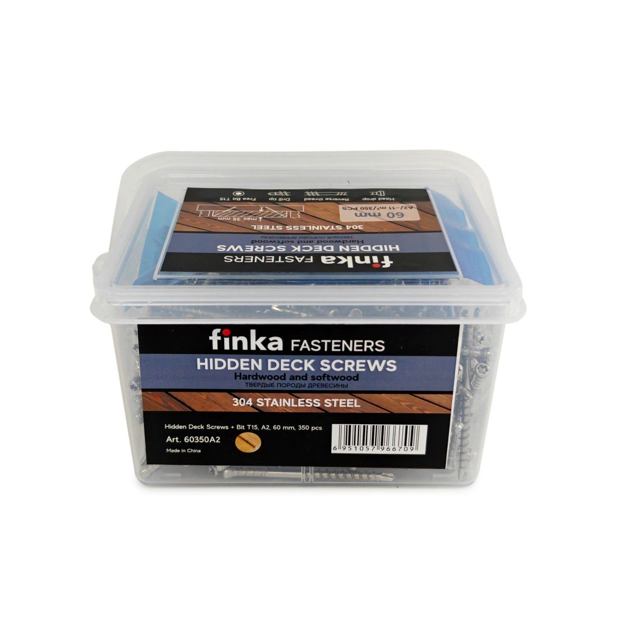 саморезы для террасы из нержавеющей стали 60мм finka hidden deck screws